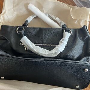 Chic Black Leather Satchel